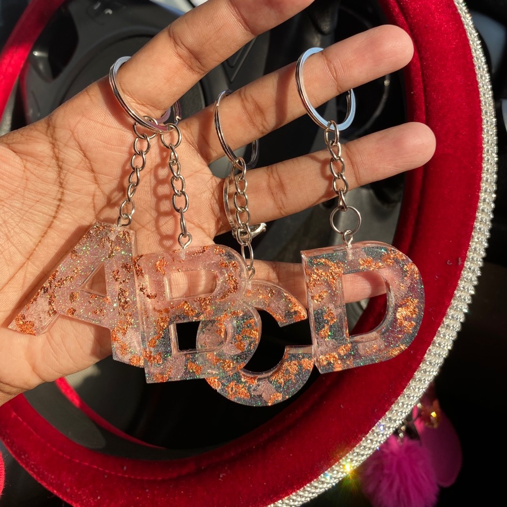 custom letter keychains!